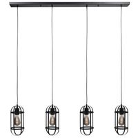 Hanglamp Longo zwart 4 lichts