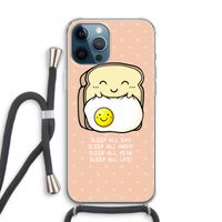 Sleep All Day: iPhone 12 Pro Transparant Hoesje met koord
