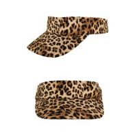 Zonneklep verkleed pet met panterprint - Foute jaren 80 zonneklep - voor volwassenen