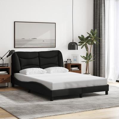 Bedframe zonder matras 120x200 cm stof zwart