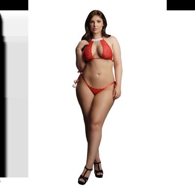 Le Désir by Shots Snow Angel Lace Lingerie Set - Plus Size