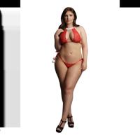 Le Désir by Shots Snow Angel Lace Lingerie Set - Plus Size - thumbnail