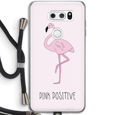 Pink positive: LG V30 Transparant Hoesje met koord