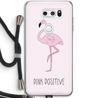 Pink positive: LG V30 Transparant Hoesje met koord