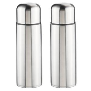 Thermosfles - 2x - 0,75 liter - 27 cm - RVS - isoleerkan - thermoskan - koffiekan/theekan