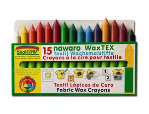 ÖkoNORM WAX Tex nawaro, textielwaskrijtjes 15 kleuren