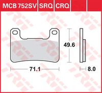 TRW Remblokken, en remschoenen voor de moto, MCB752SRQ