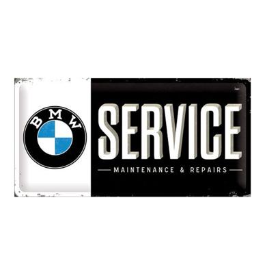 Metalen Plaat 'BMW Service' 25 x 50 cm
