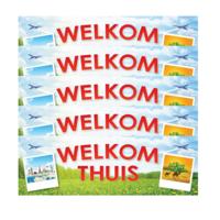 Welkom thuis sticker - 5x - 19.6 x 6.5 cm - Versiering