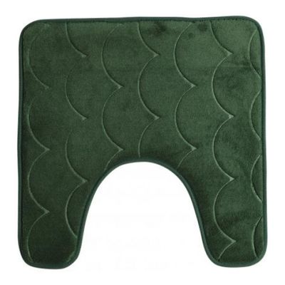 Urban Living Badkamerkleedje/WC badmat tapijt - memory foam - donkergroen - 49 x 49 cm