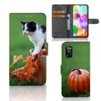 Samsung Galaxy A41 | Telefoonhoesje | Met pasjeshouder | Kitten