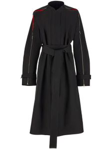 Ferragamo trench à détails de zips - Noir