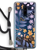 Flowers with blue leaves: OnePlus 7 Pro Transparant Hoesje met koord