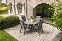 Azoren/Dublin verstelbare ronde tuinset Ø120 cm. - Antraciet Azoren/Dublin verstelbare ronde tuinset Ø120 cm. - Antraciet