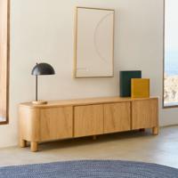 Kave Home TV-meubel Salaya Essenhout, 200cm - Bruin