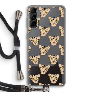 Tijger: Samsung Galaxy S21 Plus Transparant Hoesje met koord