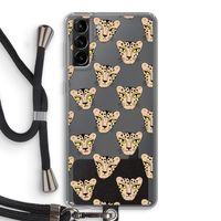 Tijger: Samsung Galaxy S21 Plus Transparant Hoesje met koord