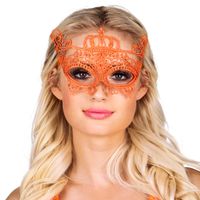 Masker oranje kant