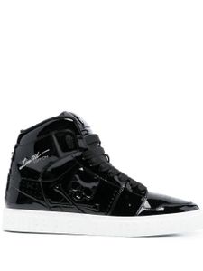 Philipp Plein baskets montantes Super Street Skull Bones - Noir