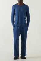 Calvin Klein katoenen pyjama heren luxe - Blauw Basic Calvin Klein katoenen pyjama heren luxe - Blauw Basic