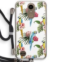 Kleurrijke papegaaien: LG K10 (2017) Transparant Hoesje met koord