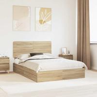 Bedframe met lade Sonoma Eiken 150 x 200 cm Bewerkt hout