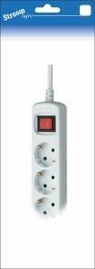 Stroomlijn TCD RA 4-voudig 1,5 meter snoer wit 6672565