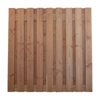 Minimale besteding! Douglas scherm 19 planks/16 mm geschaafd/onbehandeld/RVS geschroefd 180x180 cm Alder Betonschutting Constructie Gardenlux - Gardenlux