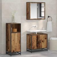 Badkamer Kast Oud hout 35 x 37,5 x 100 cm Bewerkt hout