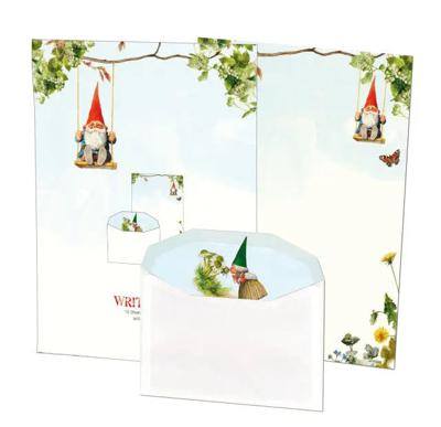 Briefpapier met enveloppen: Rien Poortvliet Kabouter