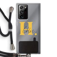 Amber Script: Samsung Galaxy Note 20 Ultra / Note 20 Ultra 5G Transparant Hoesje met koord