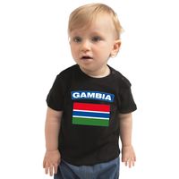 Gambia landen shirtje met vlag zwart voor babys 80 (7-12 maanden)  -