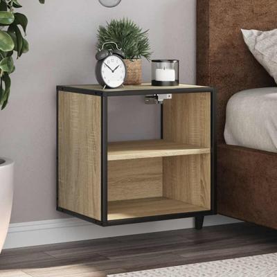 Nachtkastjes 2 st wandgemonteerd 40x31x39,5cm sonoma eikenkleur