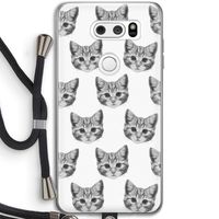 Kitten: LG V30 Transparant Hoesje met koord
