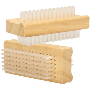 Houten nagelborstels 2 stuks 10 cm