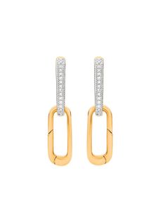 Monica Vinader boucles d'oreilles Alta Capture en or 18ct à diamants