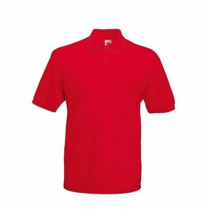 Rood poloshirt korte mouw voor heren