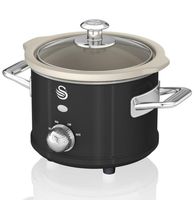 Swan Retro Slow Cooker - 1.5L - Zwart - thumbnail