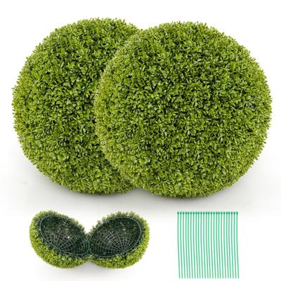 2 Stuks Buxusballen Buxusbal UV-Bestendig Kunstplant Decoratieve Plant Decoratieve Bolplanten voor Huis Tuin Bruiloft (Groen)