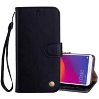 Zakelijke stijl olie Wax textuur horizontale Flip lederen Case voor Huawei Honor 7C / 8 genieten / Y7 (2018) / Y7 Prime (2018) / Nova 2 Lite met houd