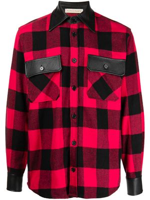 ROMEO HUNTE chemise en laine à carreaux - Noir