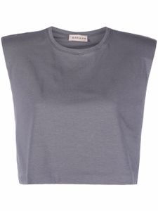 Blanca Vita haut crop à design sans manches - Gris