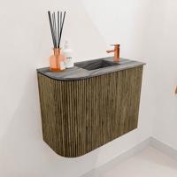 Toiletmeubel Mondiaz Joya Dlux | 51.6 cm | Meubelkleur Dusk | Faye wastafel Sombra Wasbak Rechts | 1 kraangat