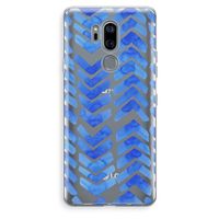 Blauwe pijlen: LG G7 Thinq Transparant Hoesje