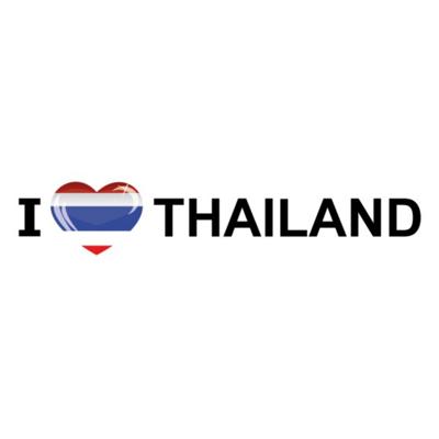 Sticker - I love Thailand - 19 x 4 cm - Thailand - landenthema