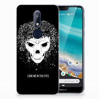 Silicone Back Case Nokia 7.1 Skull Hair - thumbnail