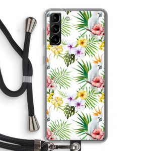 Gele kuif: Samsung Galaxy S21 Plus Transparant Hoesje met koord