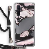 Roze stroom: Xiaomi Mi Note 10 Pro Transparant Hoesje met koord