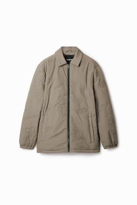 Gewatteerd jack met borduursels - BLACK - XXL
