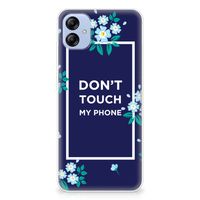 Samsung Galaxy A04e Silicone-hoesje Flowers Blue DTMP